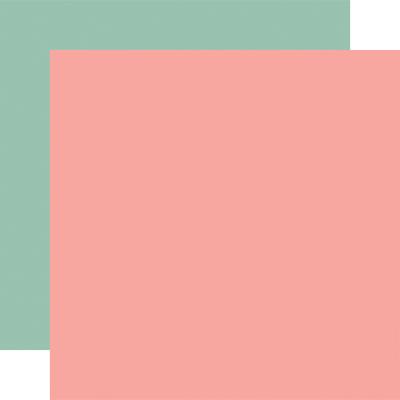 Echo Park Wedding Cardstock - Dark Pink/Light Green